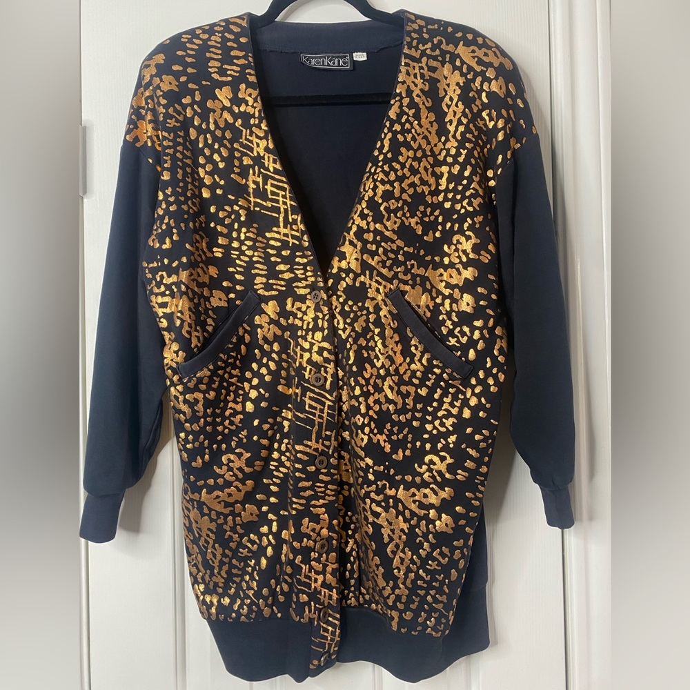 Vintage Animal Print Cardigan